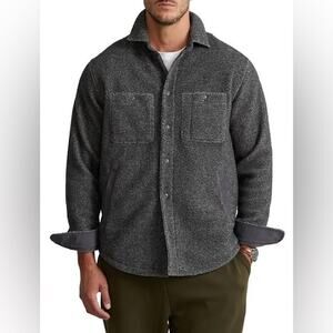 Polo Ralph Lauren Gray Fleece Sherpa Button Up Jacket Size 2XL NWT preppy chic